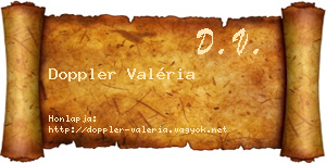Doppler Valéria névjegykártya